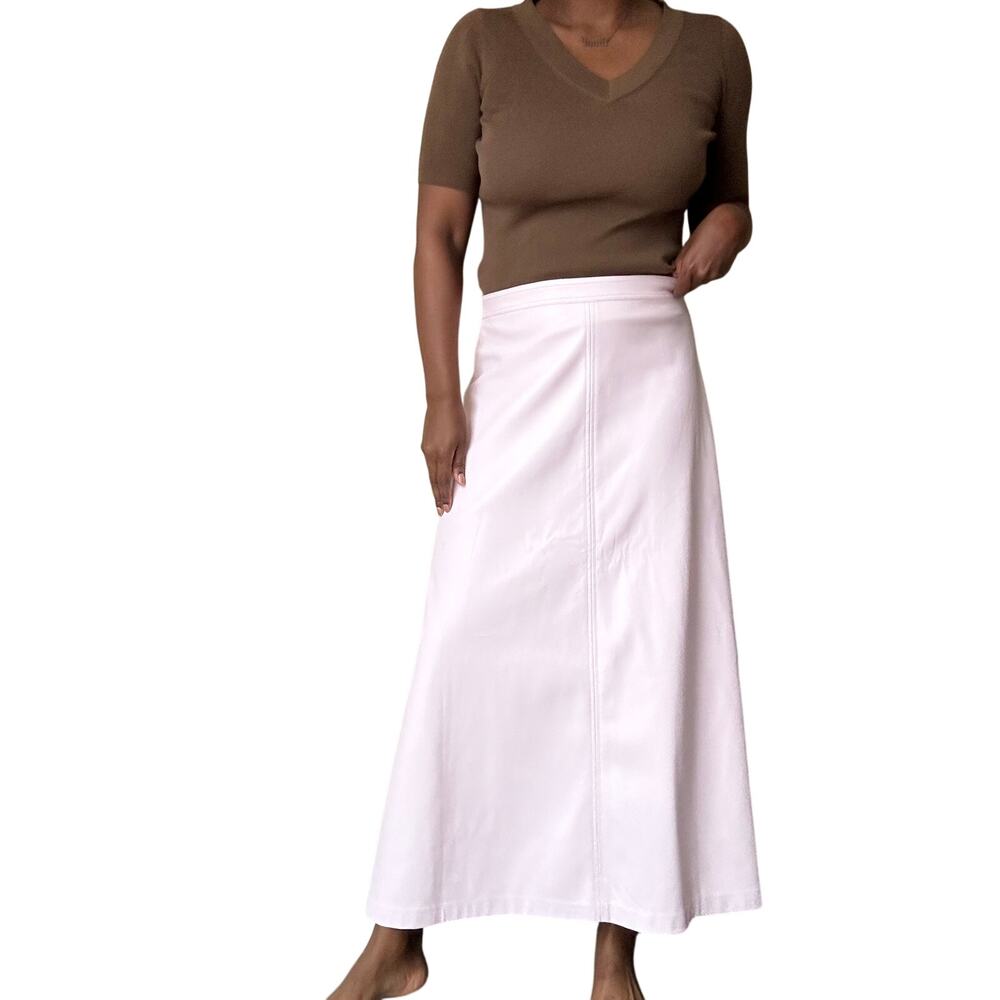Vince Camuto Pink Faux Leather Maxi Skirt Size 4